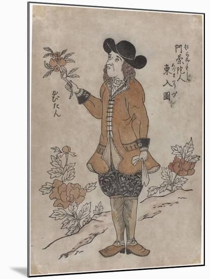 Dutch VOC employee in Nagasaki, c.1700-Japanese School-Mounted Giclee Print