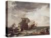 Dutch Warships-Ludolf Backhuysen-Stretched Canvas