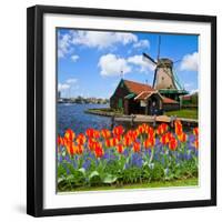 Dutch Windmill of Zaanse Schans-neirfy-Framed Photographic Print