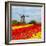 Dutch Windmill over Tulips Field-neirfy-Framed Photographic Print