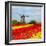 Dutch Windmill over Tulips Field-neirfy-Framed Photographic Print