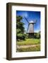 Dutch Windmill With Blooming Tulips-George Oze-Framed Photographic Print