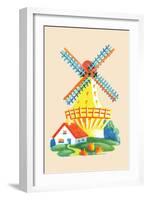 Dutch Windmill-null-Framed Art Print