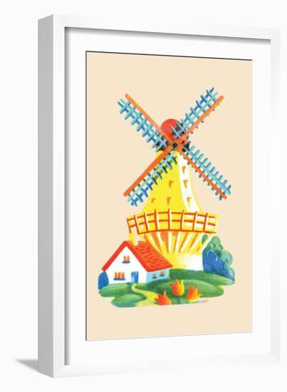 Dutch Windmill-null-Framed Art Print