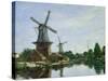 Dutch Windmills, 1884-Eugène Boudin-Stretched Canvas