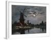 Dutch Windmills, 1884-Eugene Louis Boudin-Framed Giclee Print