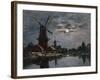 Dutch Windmills, 1884-Eugene Louis Boudin-Framed Giclee Print