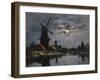 Dutch Windmills, 1884-Eugene Louis Boudin-Framed Giclee Print