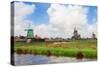 Dutch Windmills over River-neirfy-Stretched Canvas