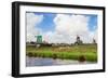 Dutch Windmills over River-neirfy-Framed Photographic Print