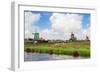 Dutch Windmills over River-neirfy-Framed Photographic Print