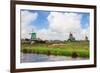 Dutch Windmills over River-neirfy-Framed Photographic Print