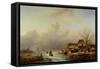 Dutch Winter Landscape-Andreas Schelfhout-Framed Stretched Canvas