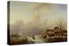 Dutch Winter Landscape-Andreas Schelfhout-Stretched Canvas