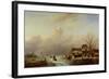 Dutch Winter Landscape-Andreas Schelfhout-Framed Giclee Print