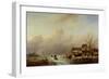 Dutch Winter Landscape-Andreas Schelfhout-Framed Giclee Print