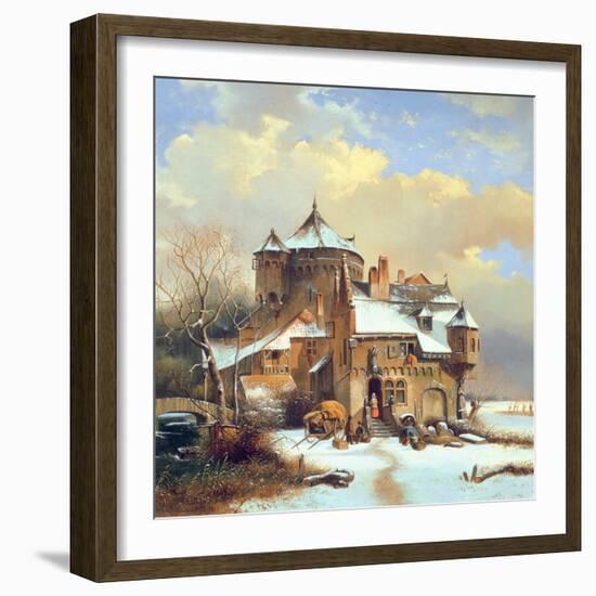 Dutch Winter Scene-Cornelis Kruseman-Framed Giclee Print