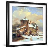 Dutch Winter Scene-Cornelis Kruseman-Framed Giclee Print