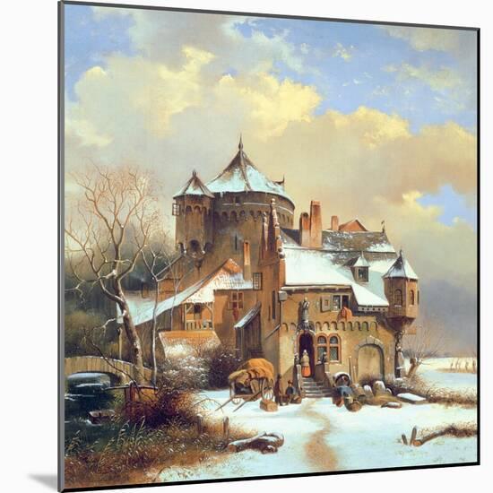 Dutch Winter Scene-Cornelis Kruseman-Mounted Giclee Print