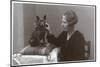 Dutch Woman with Little Dog-null-Mounted Photographic Print