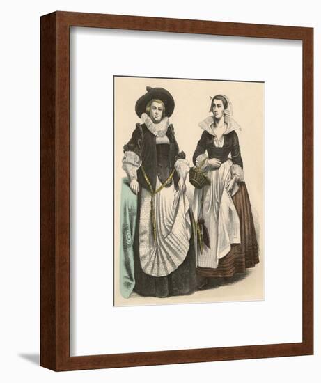 Dutch Women Early C17-null-Framed Art Print
