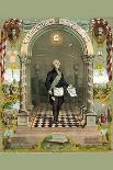 Symbols Masonic - Washington as a Master Mason-Duval-Framed Stretched Canvas