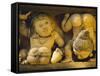 Dwarf Carvings Line Temple Wall, Kelaniya Temple, Near Colombo, Sri Lanka, Asia-Upperhall Ltd-Framed Stretched Canvas