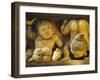 Dwarf Carvings Line Temple Wall, Kelaniya Temple, Near Colombo, Sri Lanka, Asia-Upperhall Ltd-Framed Photographic Print