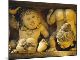 Dwarf Carvings Line Temple Wall, Kelaniya Temple, Near Colombo, Sri Lanka, Asia-Upperhall Ltd-Mounted Photographic Print