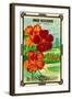 Dwarf Nasturtium Seed Packet-Lantern Press-Framed Art Print