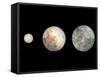 Dwarf Planets Ceres, Pluto, and Eris-Stocktrek Images-Framed Stretched Canvas