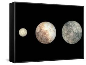 Dwarf Planets Ceres, Pluto, and Eris-Stocktrek Images-Framed Stretched Canvas
