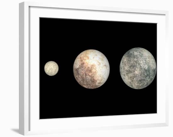 Dwarf Planets Ceres, Pluto, and Eris-Stocktrek Images-Framed Photographic Print