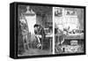 Dwarf Versus Genius-George Cruikshank-Framed Stretched Canvas