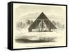 Dwelling of Conibos Indians at Paruitcha-?douard Riou-Framed Stretched Canvas