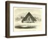 Dwelling of Conibos Indians at Paruitcha-?douard Riou-Framed Giclee Print