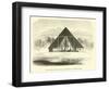 Dwelling of Conibos Indians at Paruitcha-?douard Riou-Framed Giclee Print