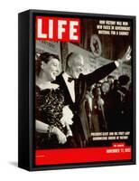 Dwight D. Eisenhower and Mamie, November 17, 1952-Hank Walker-Framed Stretched Canvas