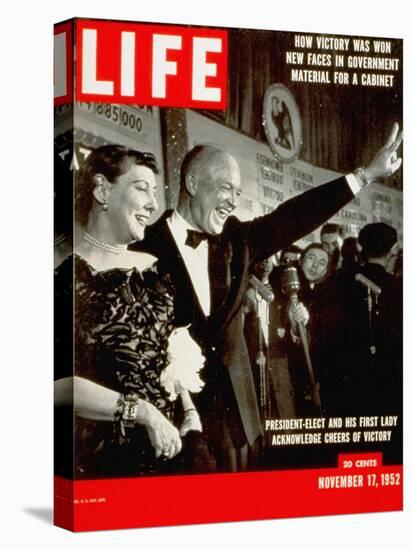 Dwight D. Eisenhower and Mamie, November 17, 1952-Hank Walker-Stretched Canvas