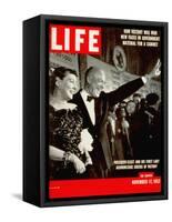 Dwight D. Eisenhower and Mamie, November 17, 1952-Hank Walker-Framed Stretched Canvas