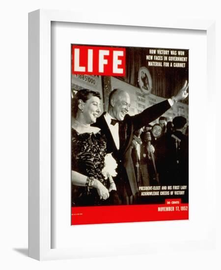 Dwight D. Eisenhower and Mamie, November 17, 1952-Hank Walker-Framed Photographic Print