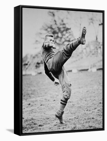 Dwight D. Eisenhower as a Cadet Footballer at West Point Academy, New York, 1912 (B/W Photo)-American Photographer-Framed Stretched Canvas