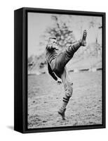 Dwight D. Eisenhower as a Cadet Footballer at West Point Academy, New York, 1912 (B/W Photo)-American Photographer-Framed Stretched Canvas