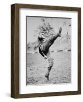 Dwight D. Eisenhower as a Cadet Footballer at West Point Academy, New York, 1912 (B/W Photo)-American Photographer-Framed Giclee Print