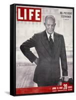 Dwight D. Eisenhower as President of Columbia University-null-Framed Stretched Canvas