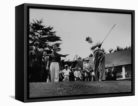 Dwight D. Eisenhower at Ottowa Hunt Club Playing Golf-null-Framed Stretched Canvas