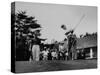 Dwight D. Eisenhower at Ottowa Hunt Club Playing Golf-null-Stretched Canvas