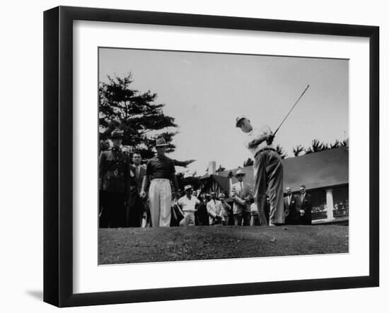 Dwight D. Eisenhower at Ottowa Hunt Club Playing Golf-null-Framed Premium Photographic Print