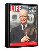 Dwight D. Eisenhower, March 12, 1956-Hank Walker-Framed Stretched Canvas