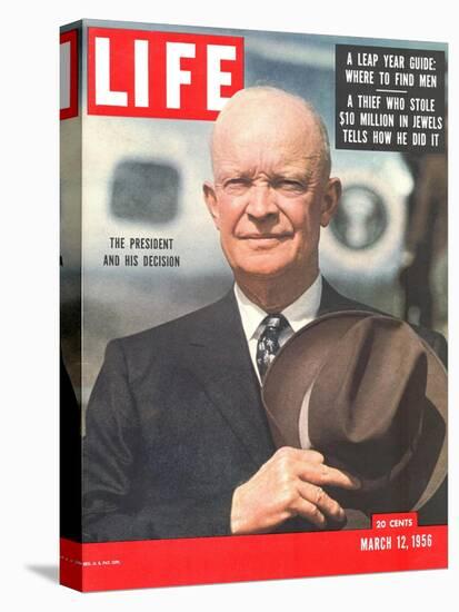 Dwight D. Eisenhower, March 12, 1956-Hank Walker-Stretched Canvas